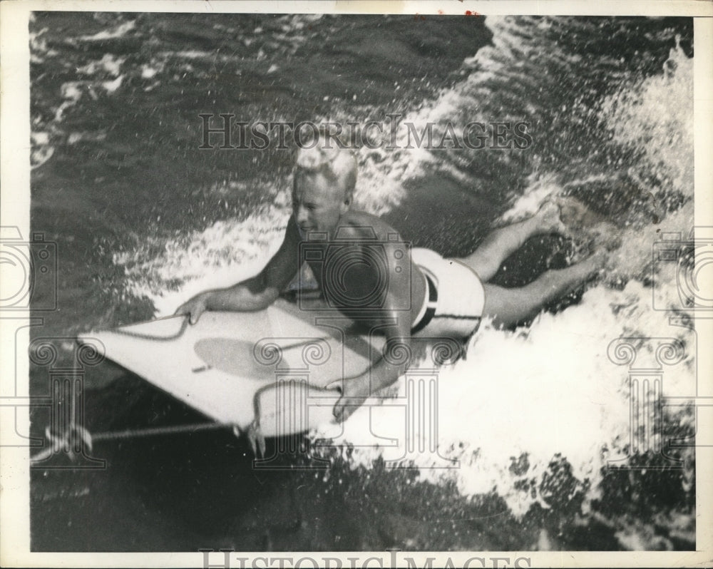 1937 Press Photo Aquaplane by Welsh- Historic Images