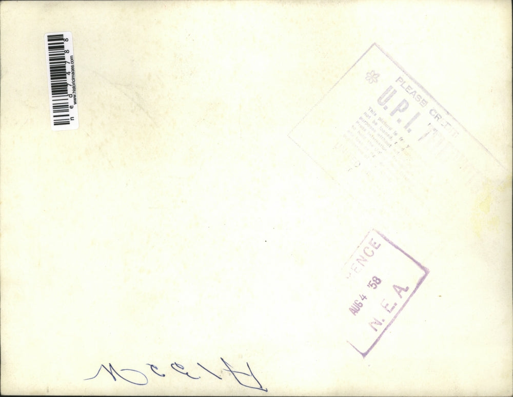 1958 Press Photo Passengers injured in car subway Trolley collision in N.J.