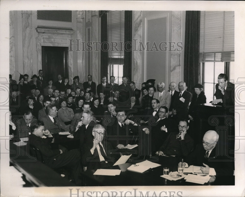 1939 Press Photo Colonel Wade Cooper at the Senate Judiciary Committee Hearing