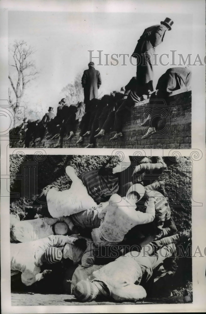 Load image into Gallery viewer, 1951 Press Photo Eton College Wall Game Spectators, Players, St. Andrew's Day
