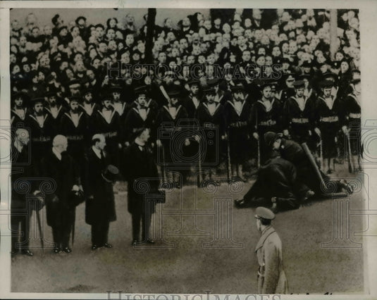 1937 Press Photo King George & Prime Minister Chamberlain in London- Historic Images