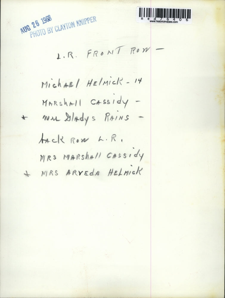 1968 Press Photo Posing for Family Picture