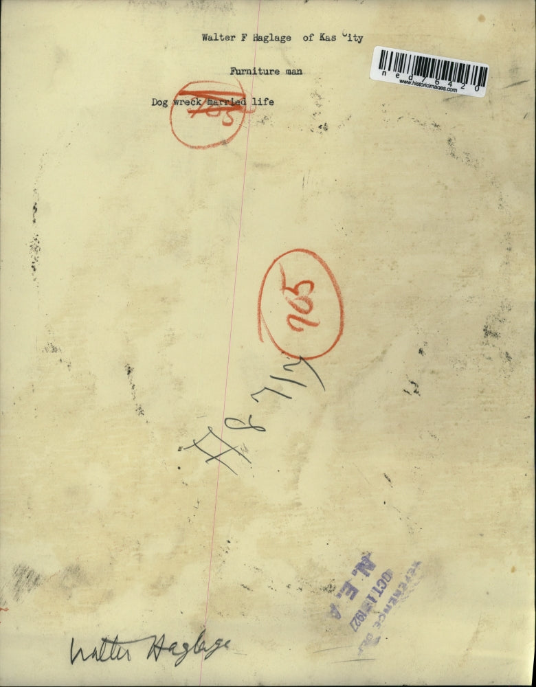 1927 Press Photo Walter F Haglage of Kansas City