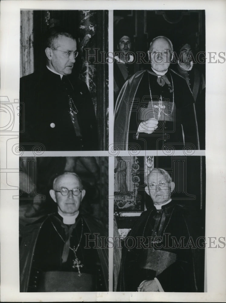 1952 Press Photo Four prelates named by Pope Pius for elevation to Cardinalate