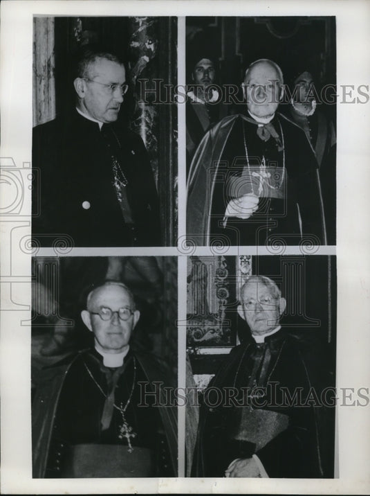 1952 Press Photo Four prelates named by Pope Pius for elevation to Cardinalate