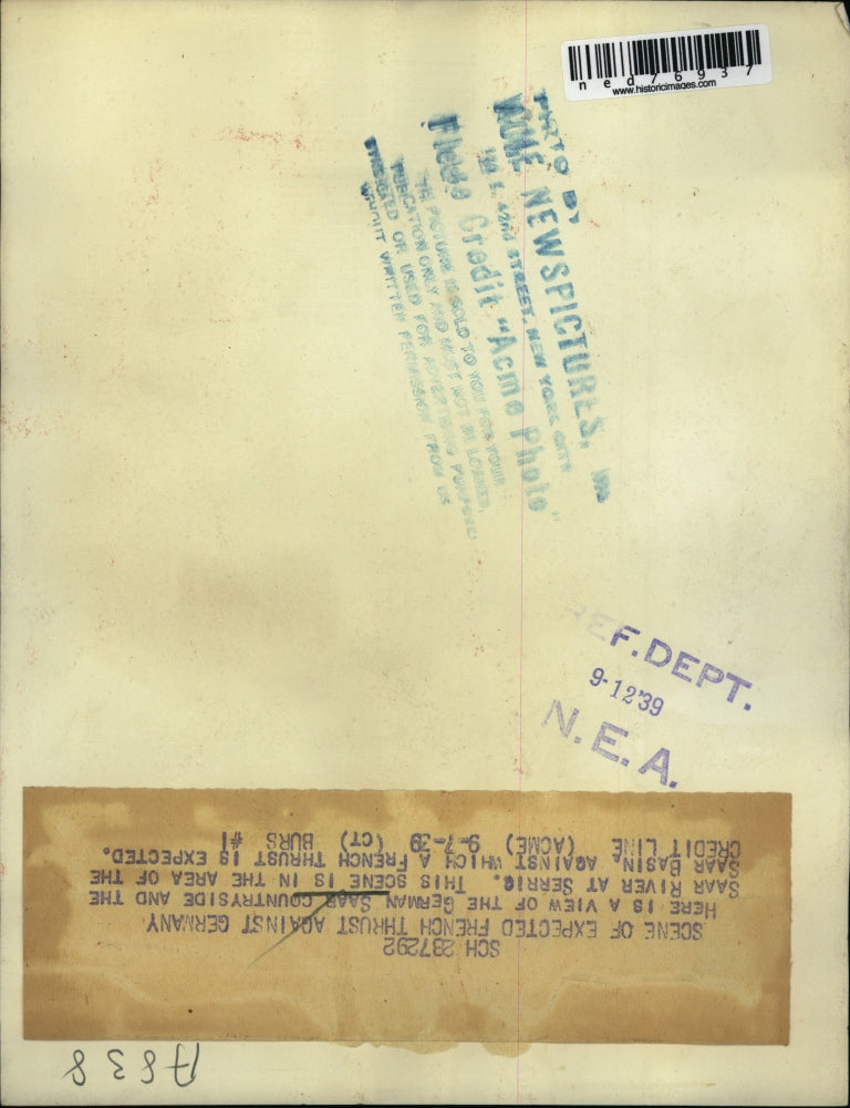 1939 Press Photo The German Saar Countryside and the Saar River in Serris