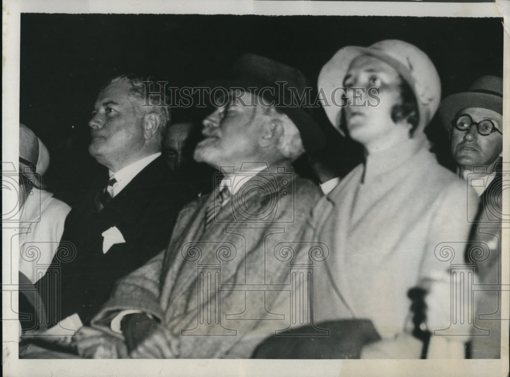 1931 Press Photo Henry Doherty at Walker-Risko bout at Miami Beach, Florida- Historic Images