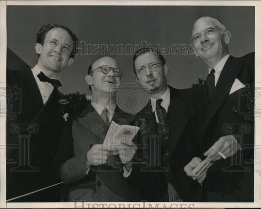 1940 Press Photo President of ASCAP G. Buck & conductors in San Francisco- Historic Images