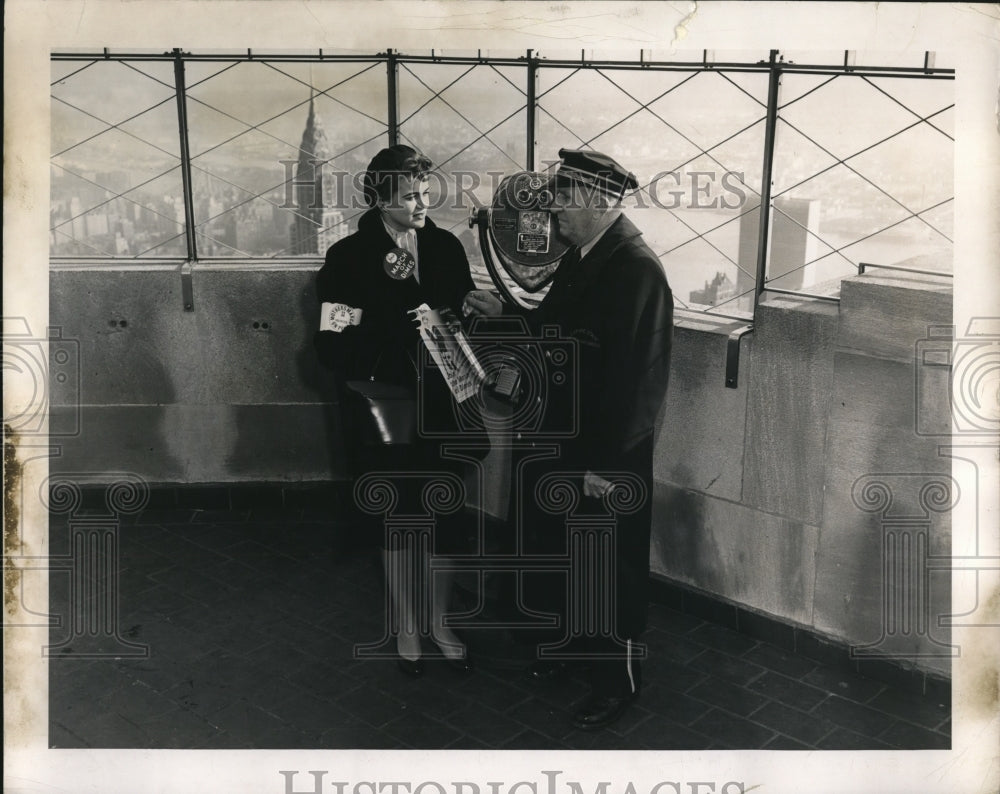 1954 Press Photo The March of Dimes volunteers, Thelma McIntyre,Louis Pately- Historic Images