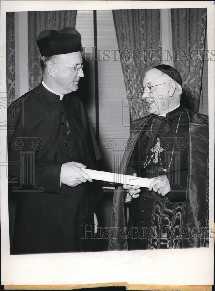 1946 Press Photo Rev. J. Hugh O'Donnell, President of University of Notre Dame