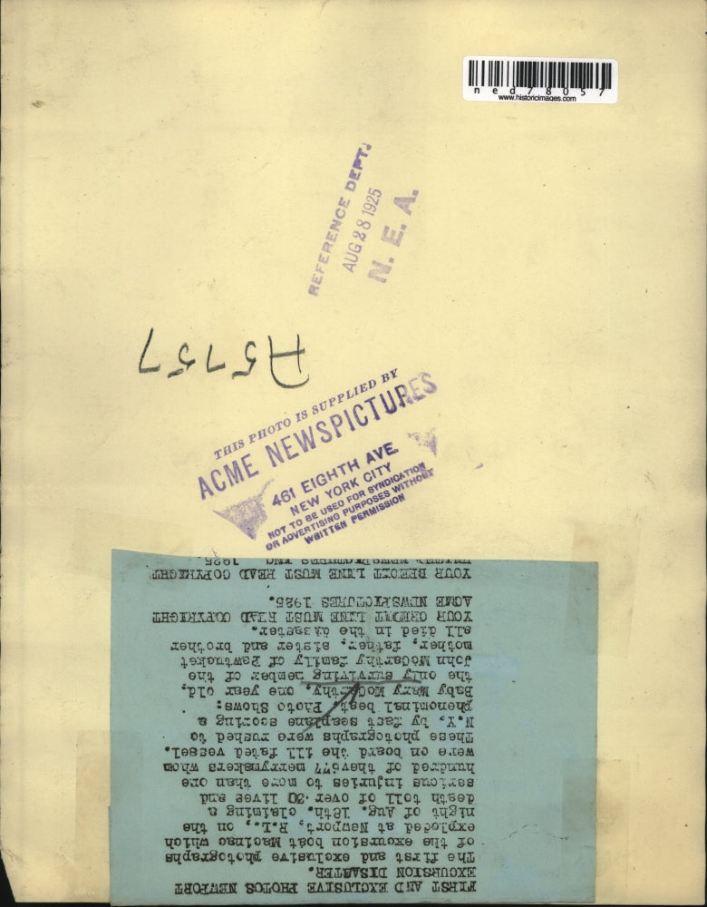 1925 Press Photo Baby Mary McCarthy, Only Surviving Family Member in Accident