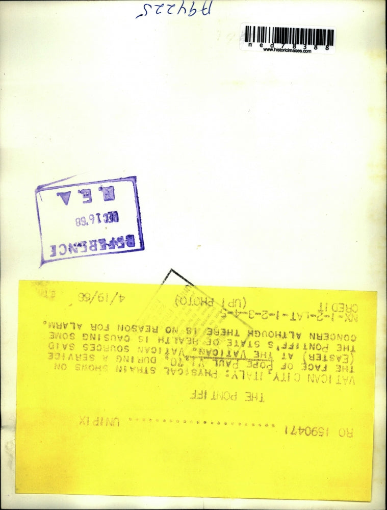 1958 Press Photo Pope Paul VI during Easter at the Vatican