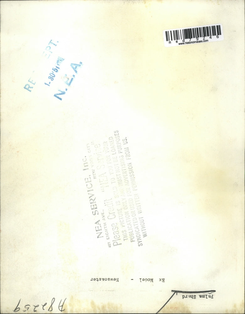 1951 Press Photo Ex-Model Newscaster Palma Shard