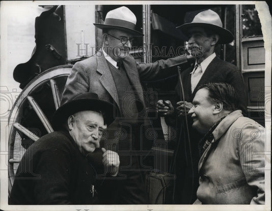 1934 Press Photo Fred Richardson,John Jones,Selin Carillo,Col. Joel Remmington
