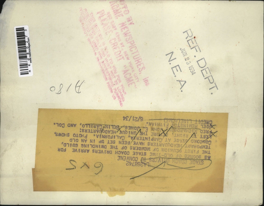 1934 Press Photo Fred Richardson,John Jones,Selin Carillo,Col. Joel Remmington