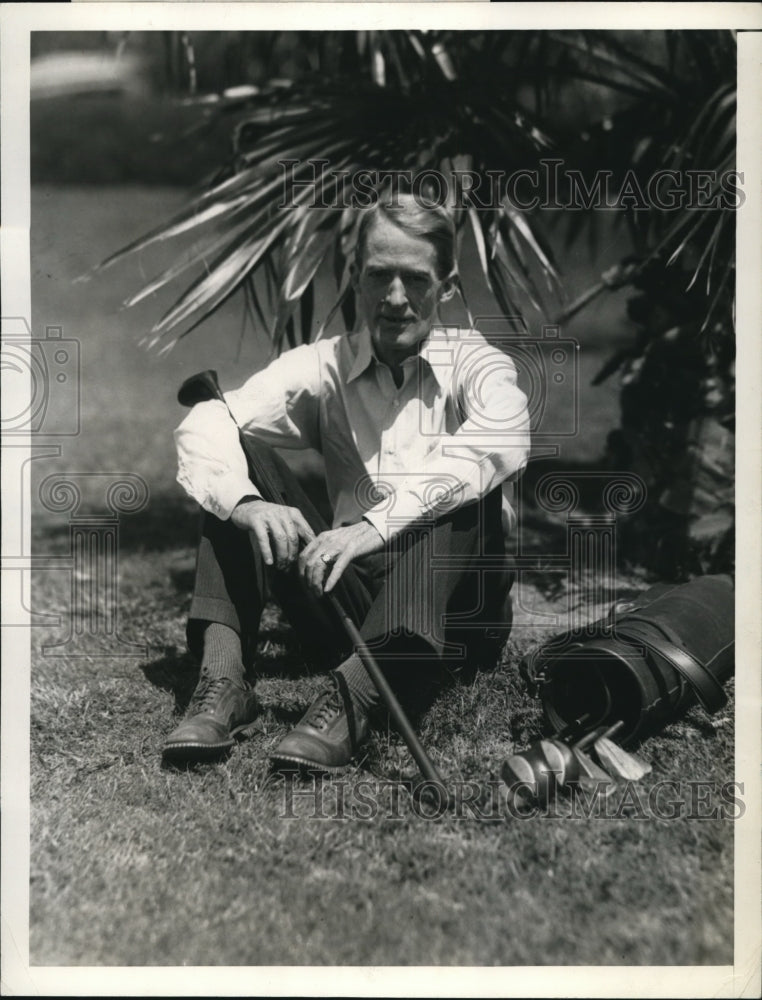 1934 Press Photo Marvin H. McIntyre At The Miami Biltmore Hotel- Historic Images