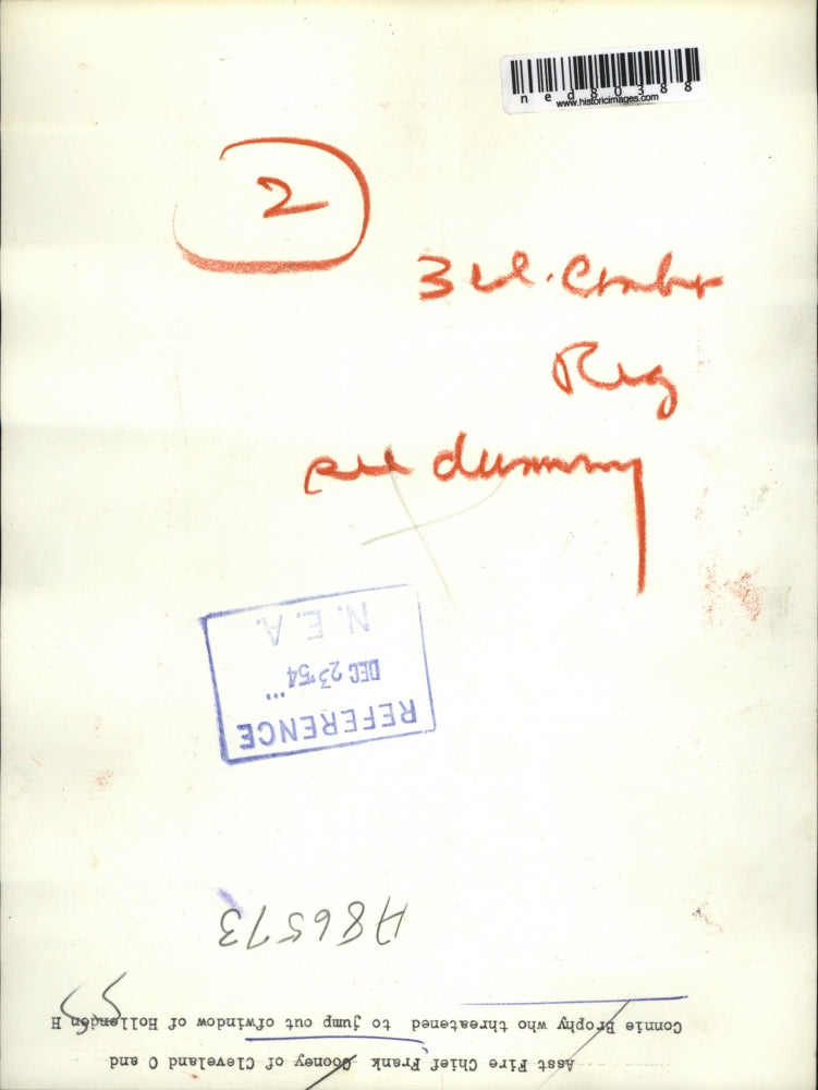 1954 Press Photo Assistant fire chief Frank Cooney and Connie Brophy