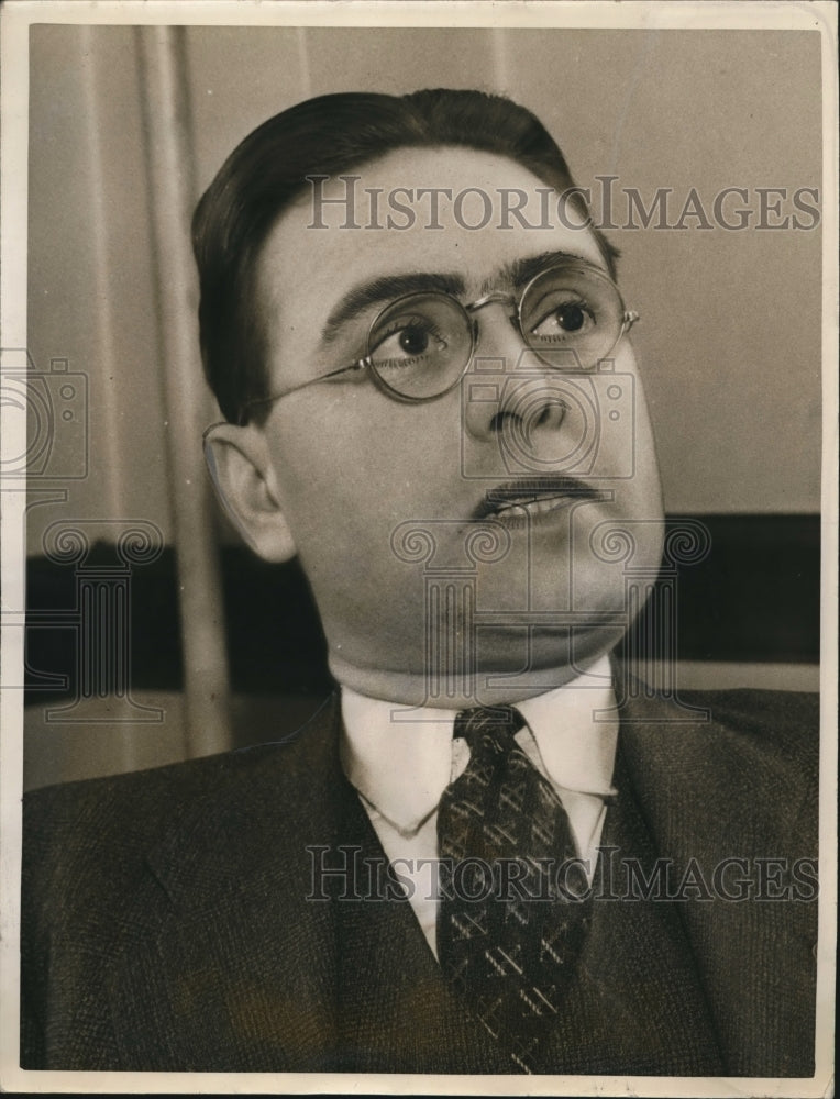 1937 Press Photo Homer Martin, president of the United Autoworkers