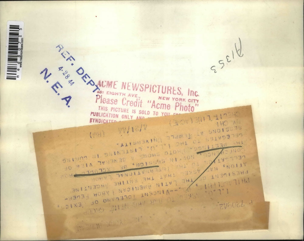 1944 Press Photo International Labor Conference