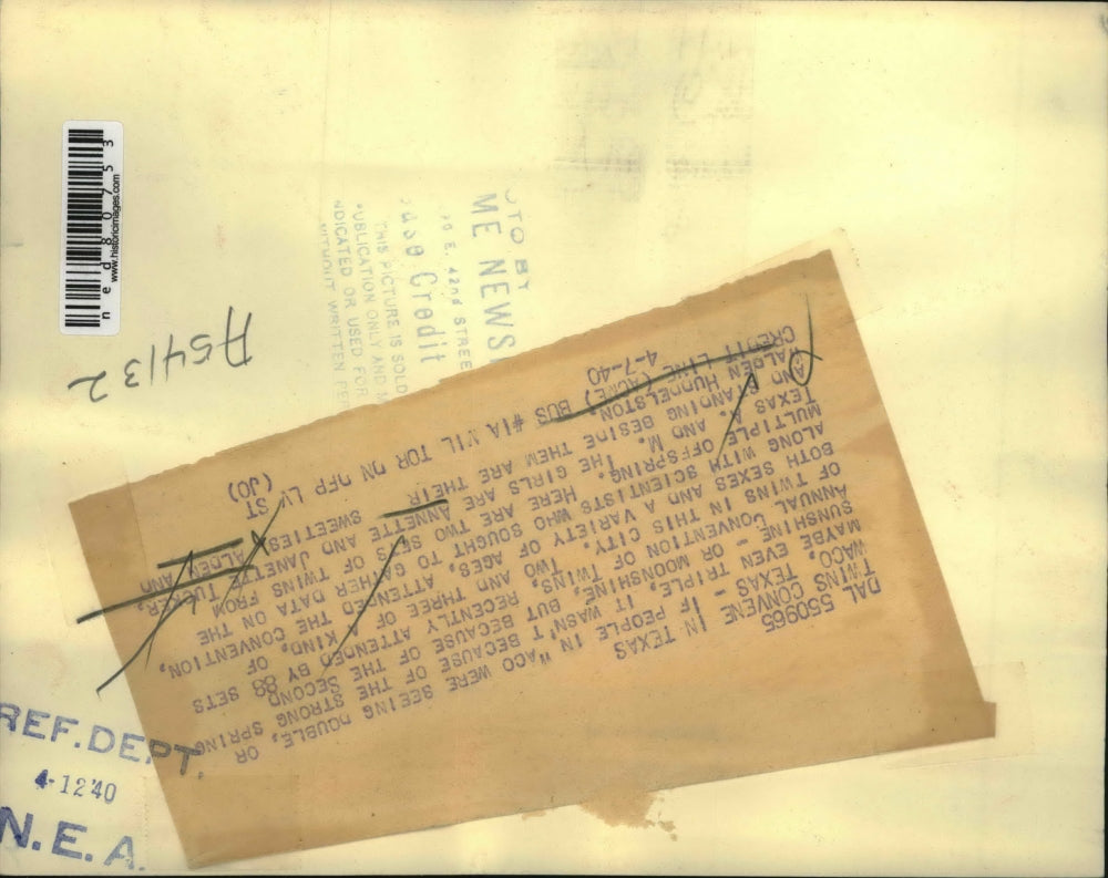 1940 Press Photo Sets of twins, Annette and Janette Tucker with Alden & Walden