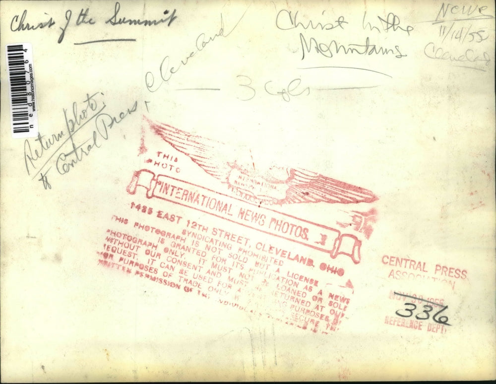 1955 Press Photo Christ of the Mountains - ned80764