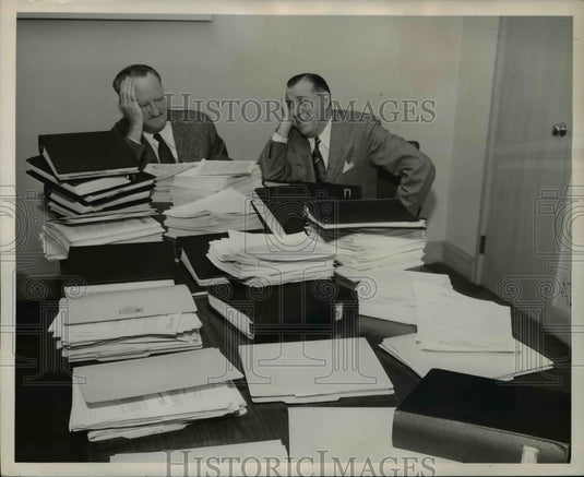 1952 Press Photo H M France John Graham Government Regulations Steel Wire