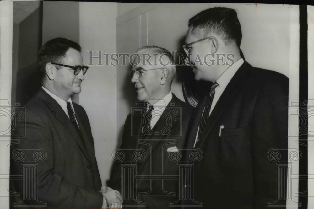 1958 Press PhotoWash DC AEC chair John McCone, Dr F Pittman,Dr A Weyden
