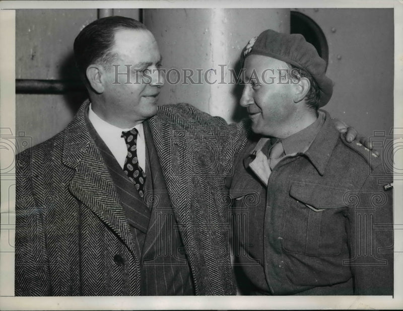 Load image into Gallery viewer, 1946 Press Photo Boston Mass Joseph Pluai &amp; Rev Francis Pluta
