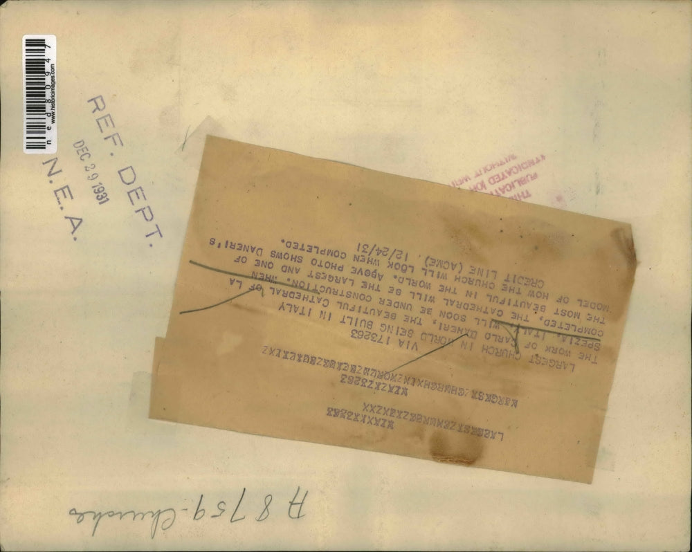 1931 Press Photo The work of Carlo Daneri the beautiful Cathdral of La Spezia