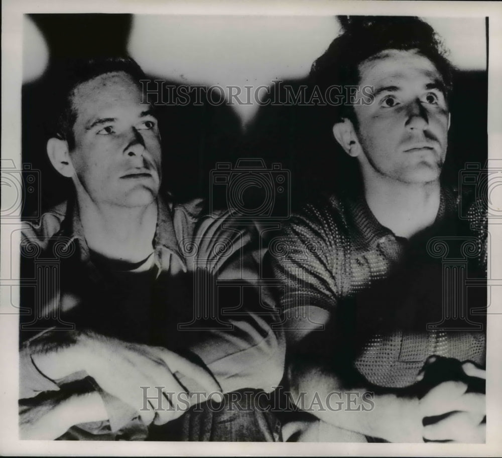 1953 Press Photo Billy Sterbert & Mark Gimma held under 425,000 bond each