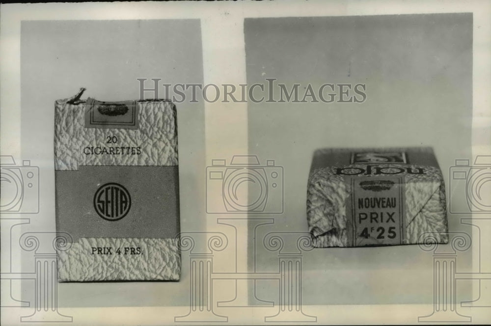 1939 Press Photo Paris France cigarettes sell for four francs a pack- Historic Images