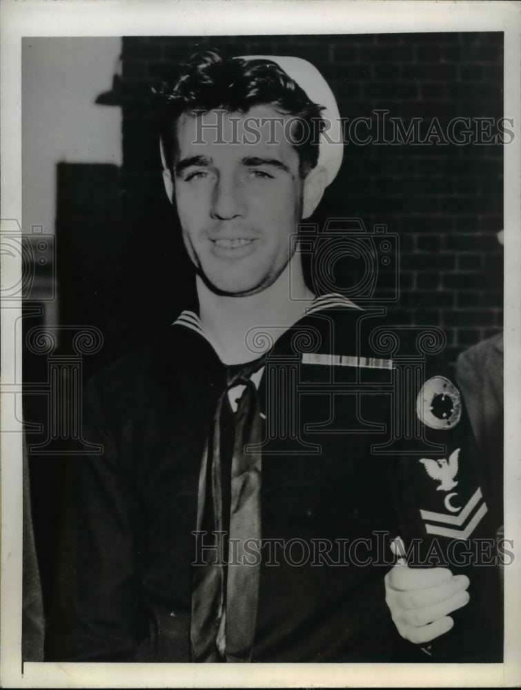 1945 Press Photo Alphee N Desmarais held connection with murder of Mary Saunders