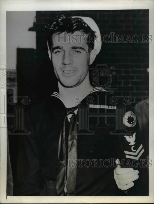 1945 Press Photo Alphee N Desmarais held connection with murder of Mary Saunders