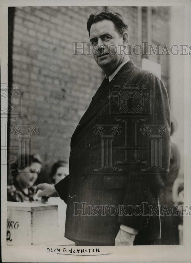 1938 Press Photo Olin D Johnston Democratic Party Politician