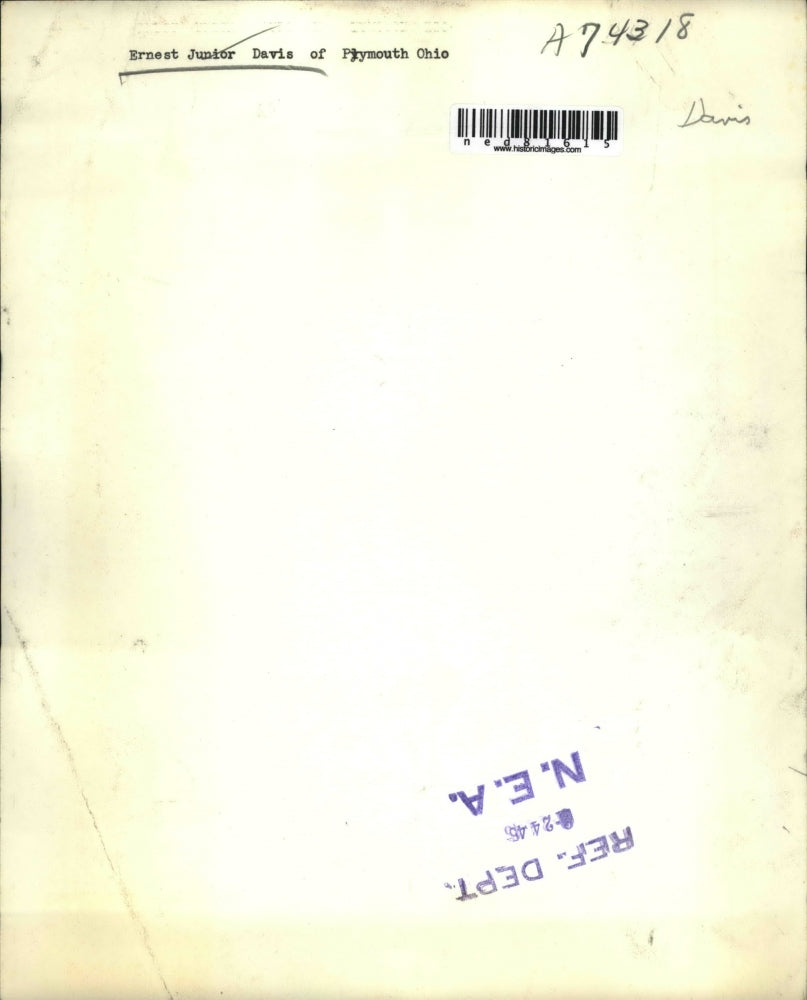 1946 Press Photo Ernest Junior Davis
