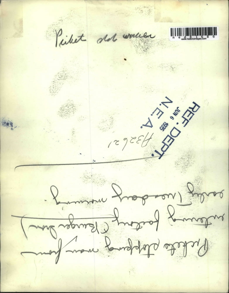 1935 Press Photo Pickets