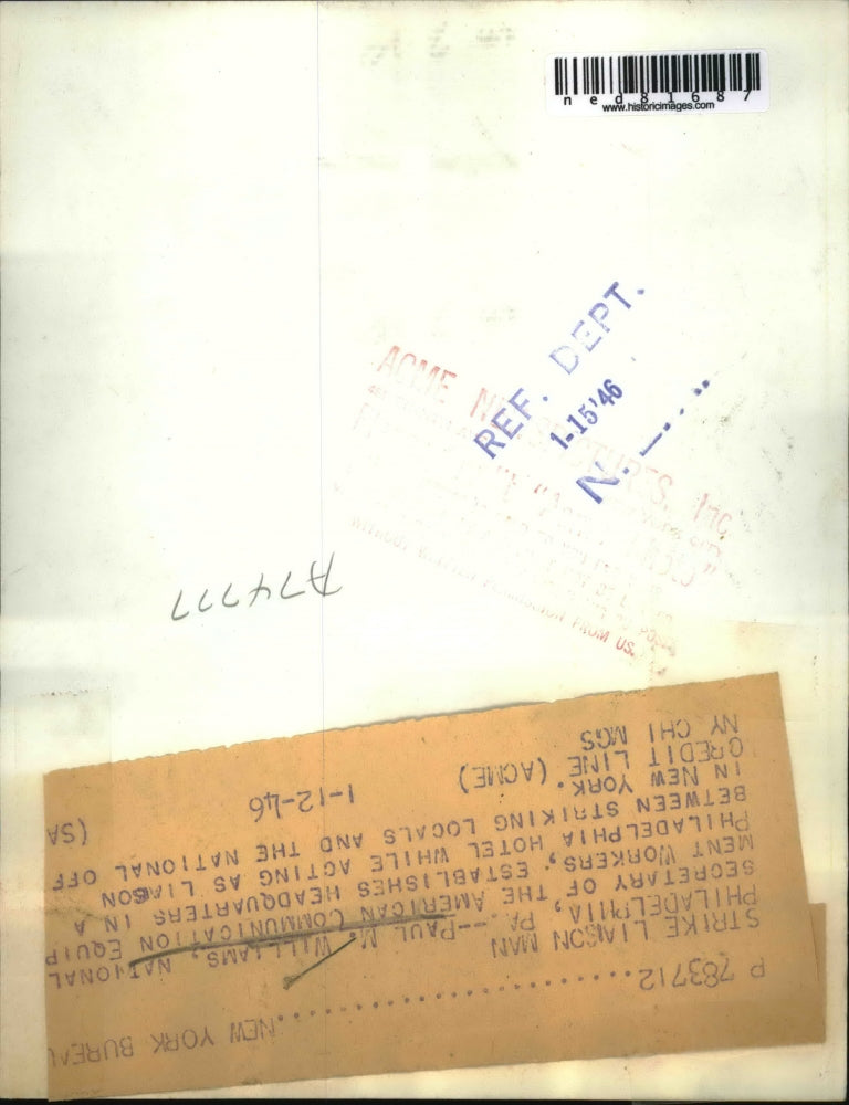 1946 Press Photo Paul M. Williams, Acting as Liaison