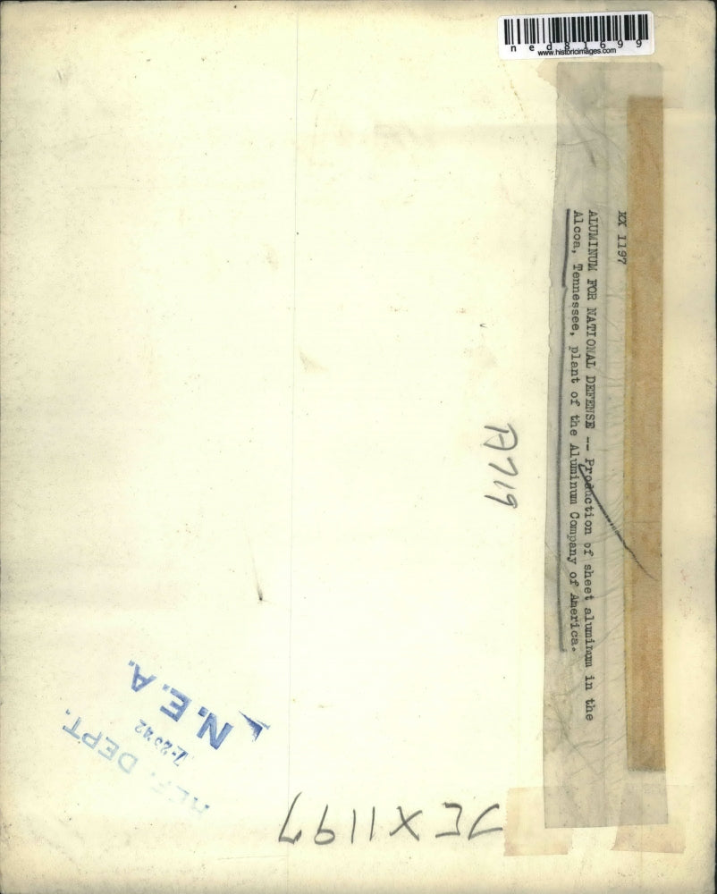 1942 Press Photo Production of Sheet Aluminum in the Alcoa, Tennessee