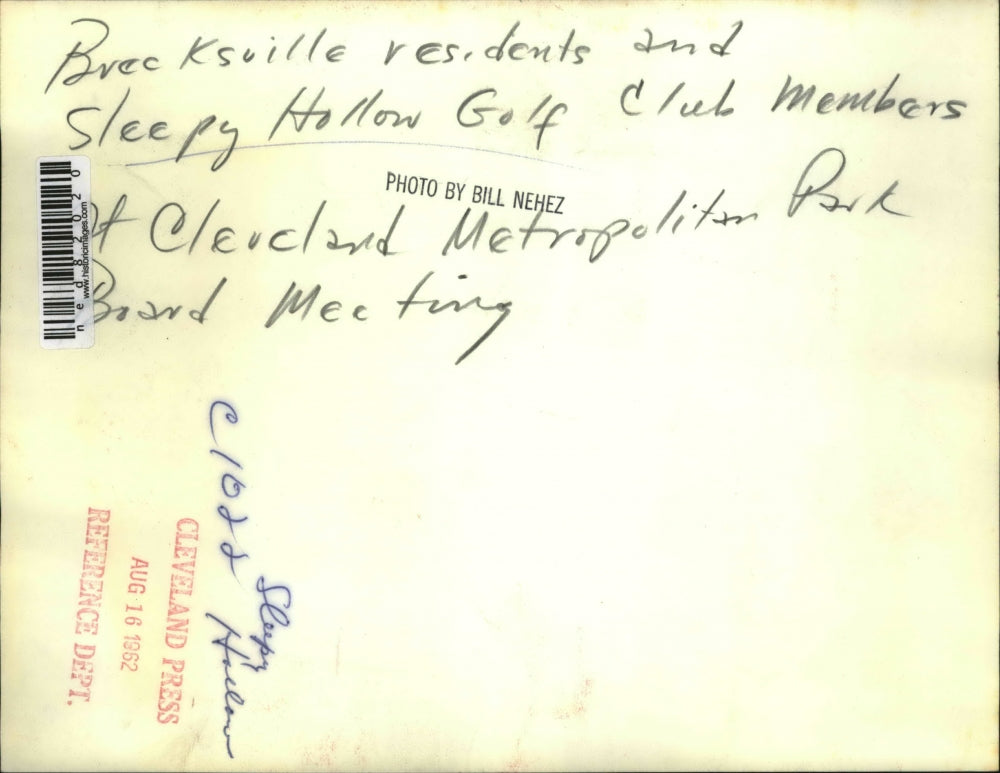 1962 Press Photo Brecksville residents with the sleepy Hollow Golf Club members