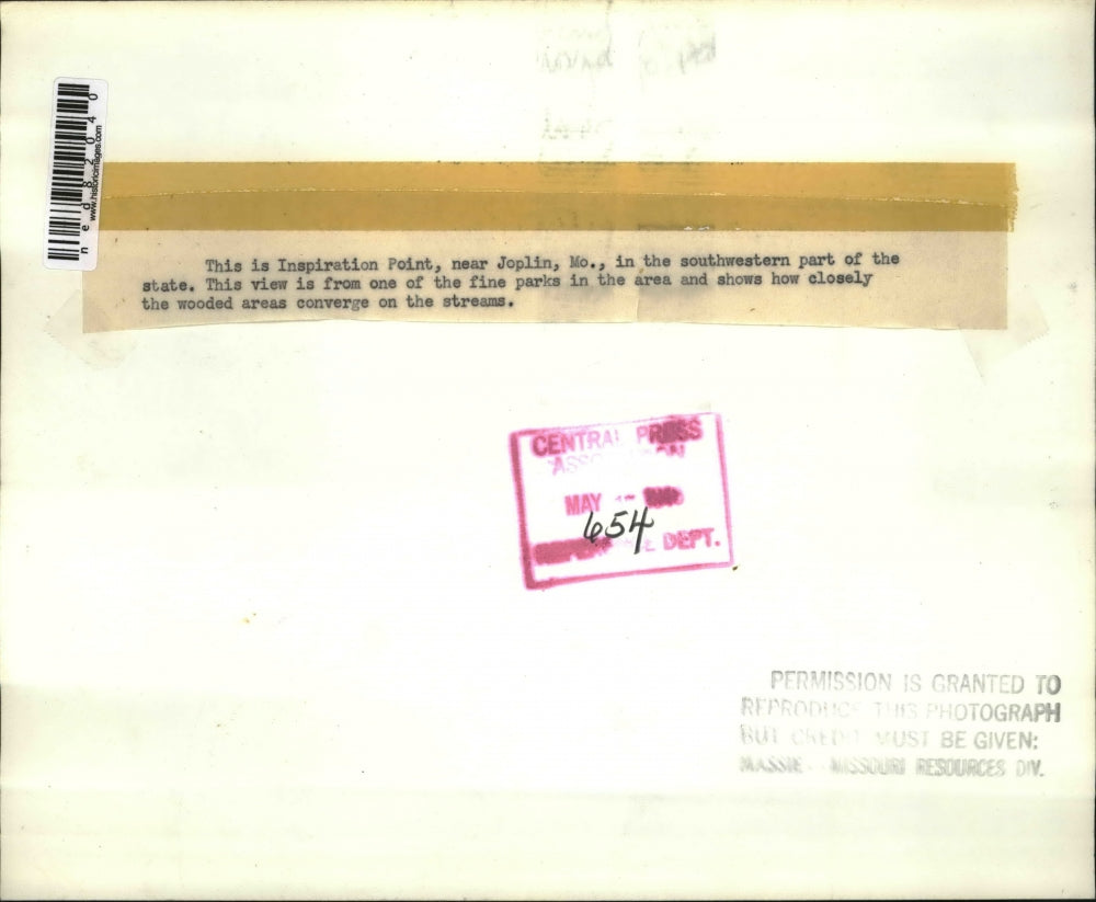 Press Photo Inspiration Point near Joplin, Missouri