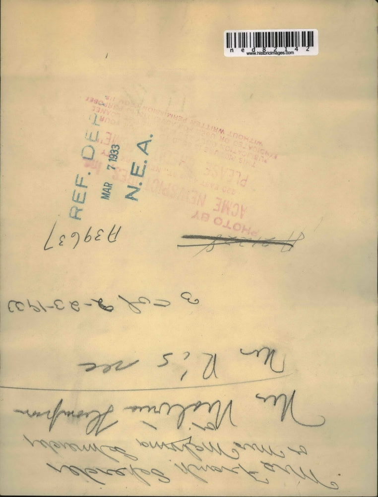 1933 Press Photo Mrs. French Scherder