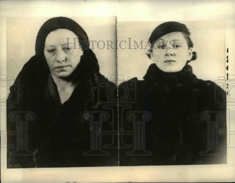 Press Photo Mrs. Jessie Tougy and Mrs. Mae Davis were kidnapping suspects