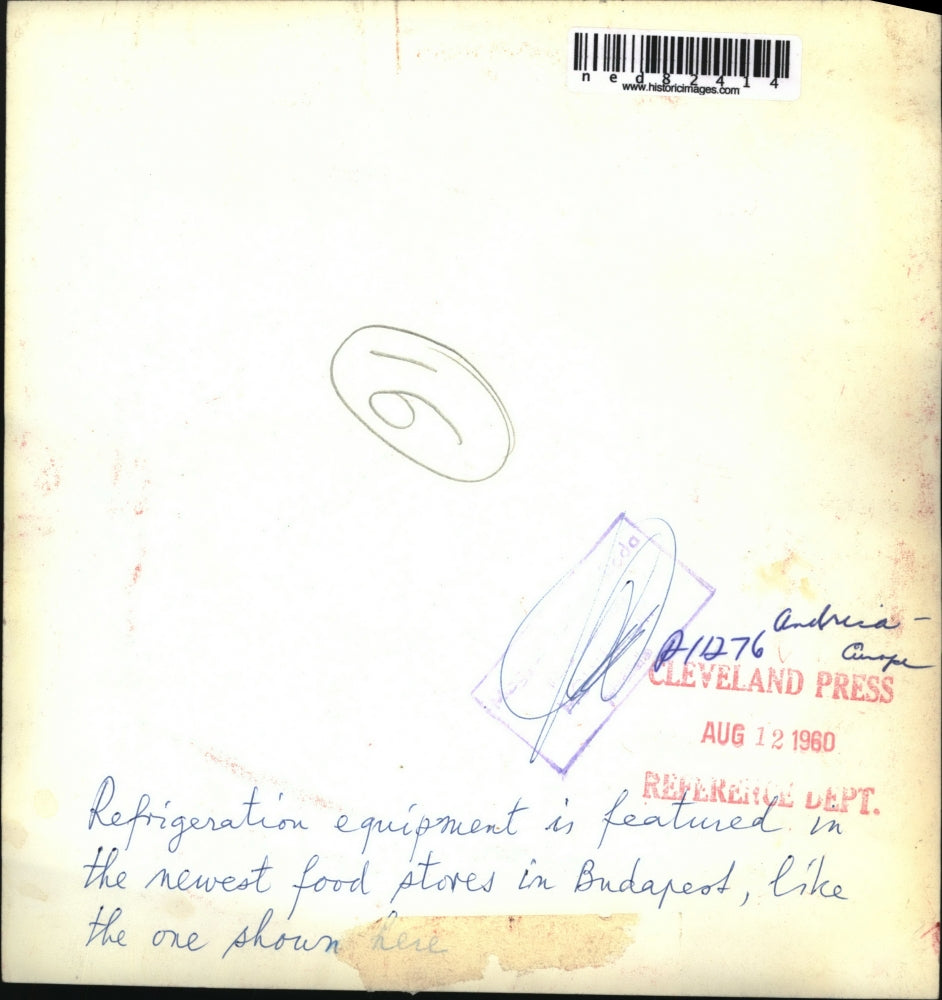 1960 Press Photo The Refrigeration equipment is featured in newest food stores