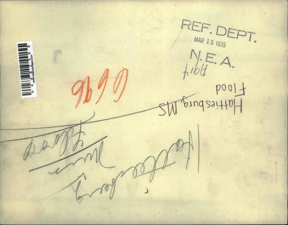 1935 Press Photo Hattiesburg, MS, flood