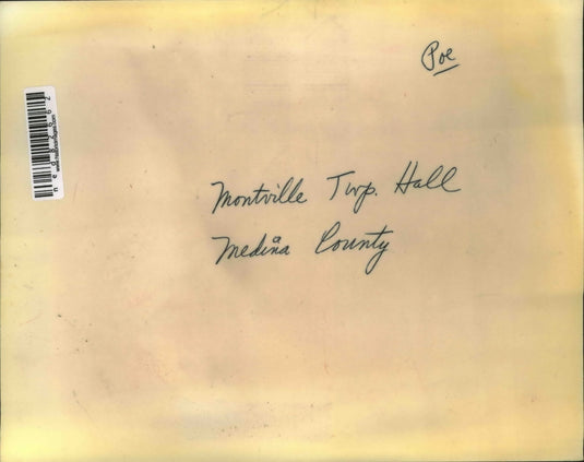 Press Photo Montville Township Hall, Medina County