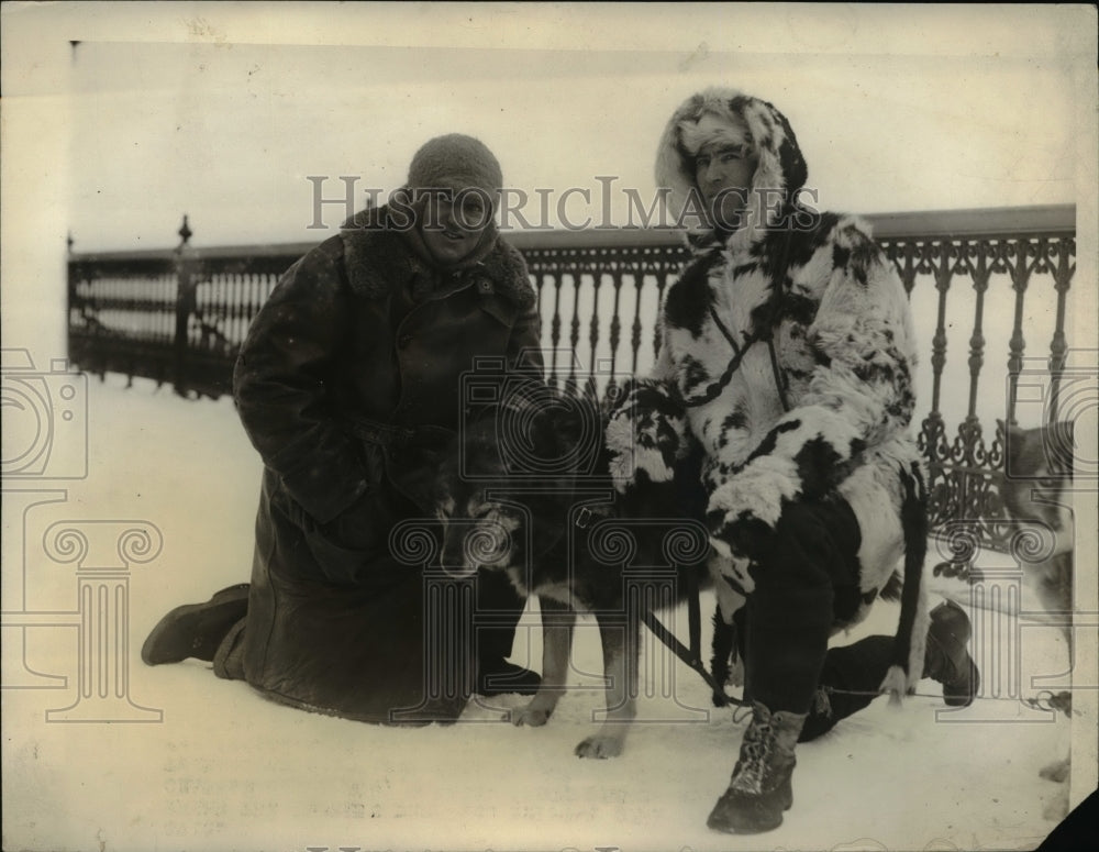 1930 Press Photo Mr. F. Trubec Davidson w/ Arthur Beauvais- Historic Images