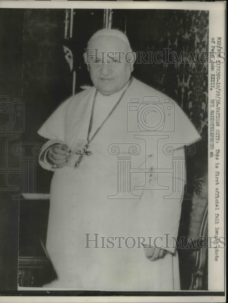 Load image into Gallery viewer, 1958 Press Photo Vatican City Italy Pope John XXIII
