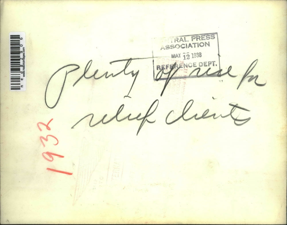 1938 Press Photo The sacks of rice for the relief distribution