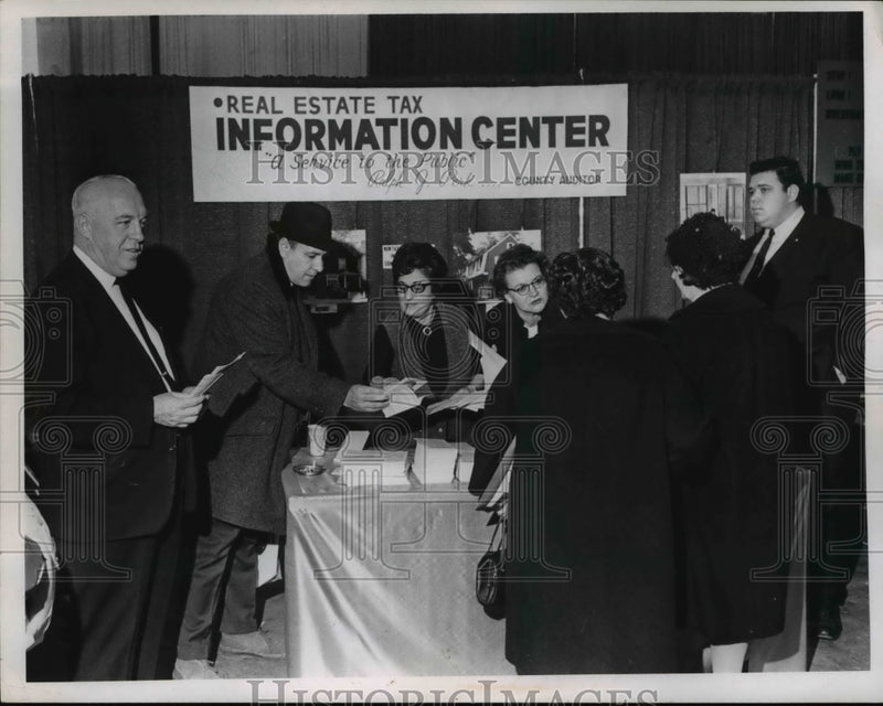 Load image into Gallery viewer, 1967 Press Photo Real Estate Tax Information Center at Home &amp; Flower Show
