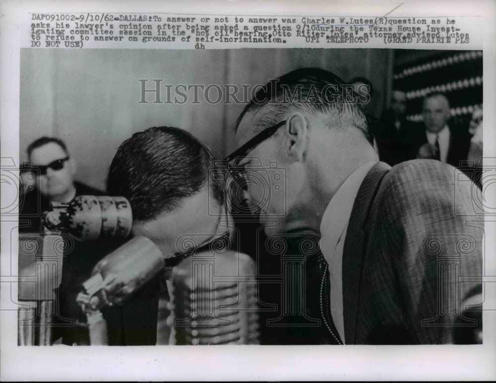 1962 Press Photo Dallas Charles W Lutes Layers Texas Otto Ritter